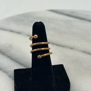Goldplated gold spiral ring size 6